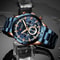 CURREN Mens Luxury Sports Quartz Watch Full Steel Waterproof Chronograph 3