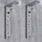LED Light Bathroom Shower Faucet Set Rainfall Panel System With Digital Temperature Display Massage 2