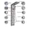 LED Light Bathroom Shower Faucet Set Rainfall Panel System With Digital Temperature Display Massage 3