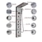 LED Light Bathroom Shower Faucet Set Rainfall Panel System With Digital Temperature Display Massage 3