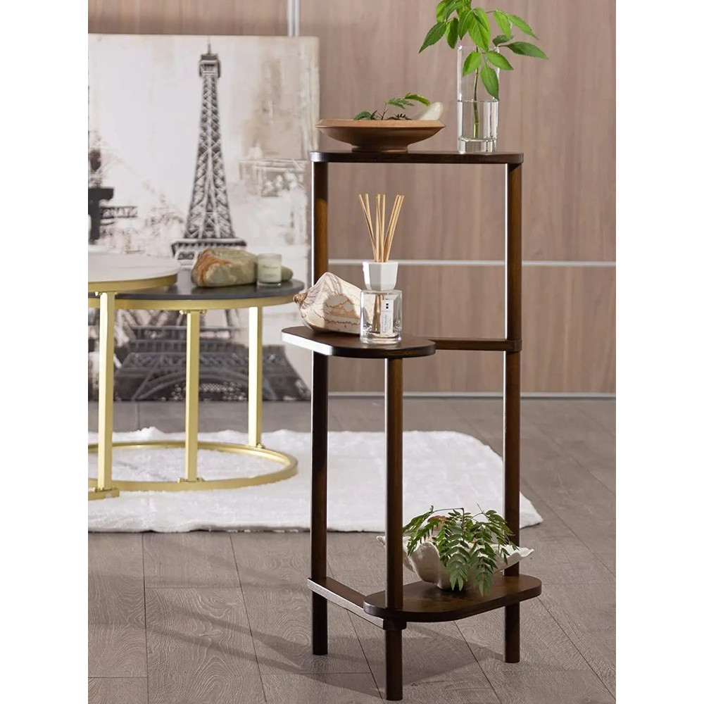 Tier Bamboo Tall Corner Plant Rack Planter Stand Flower Pot Holder Storage Shelf For Balcony Garden 2