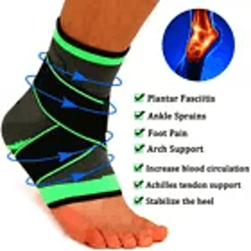 Ankle Brace Support Compression Sleeve For Foot Pain Relief Achilles Injury Sports And Running Reco 0