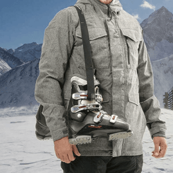 convenience portable ski strap, adjustable ski carrier for ski boots, durable ski equipment carrier for snow gear