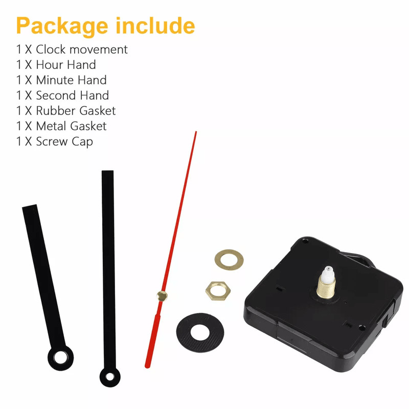 Clock Movement Mechanism Quartz Wall DIY Hands Repair Replacement Tool Parts Kit Silent Sweep Motor 8