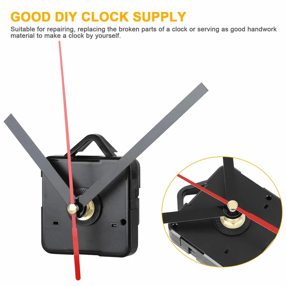 Clock Movement Mechanism Quartz Wall DIY Hands Repair Replacement Tool Parts Kit Silent Sweep Motor 3