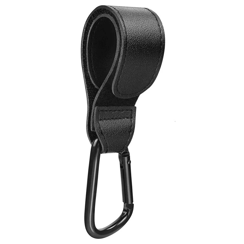 Leather Metal Baby Stroller Hook Clip Hanger Anti Slip Carabiner Spring Clip Heavy Duty Bag Holder 8