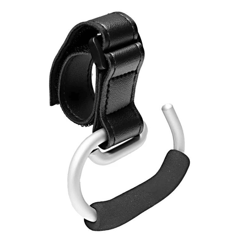 Leather Metal Baby Stroller Hook Clip Hanger Anti Slip Carabiner Spring Clip Heavy Duty Bag Holder 9