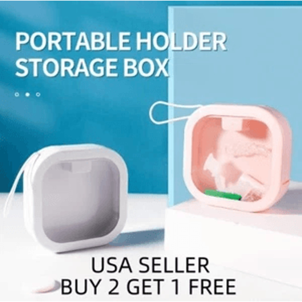 Orthodontic Retainer Holder Storage Box Dental Denture Case Mouthguard Container For Travel And Dai 0