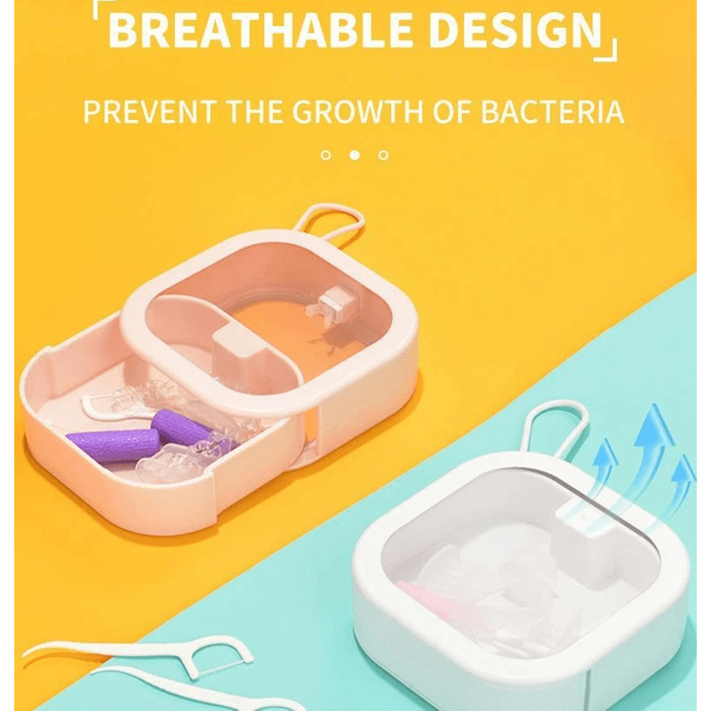 Orthodontic Retainer Holder Storage Box Dental Denture Case Mouthguard Container For Travel And Dai 2