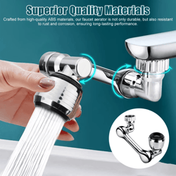 universal swivel extension faucet, robotic arm rotate tap extenders for kitchen and bathroom