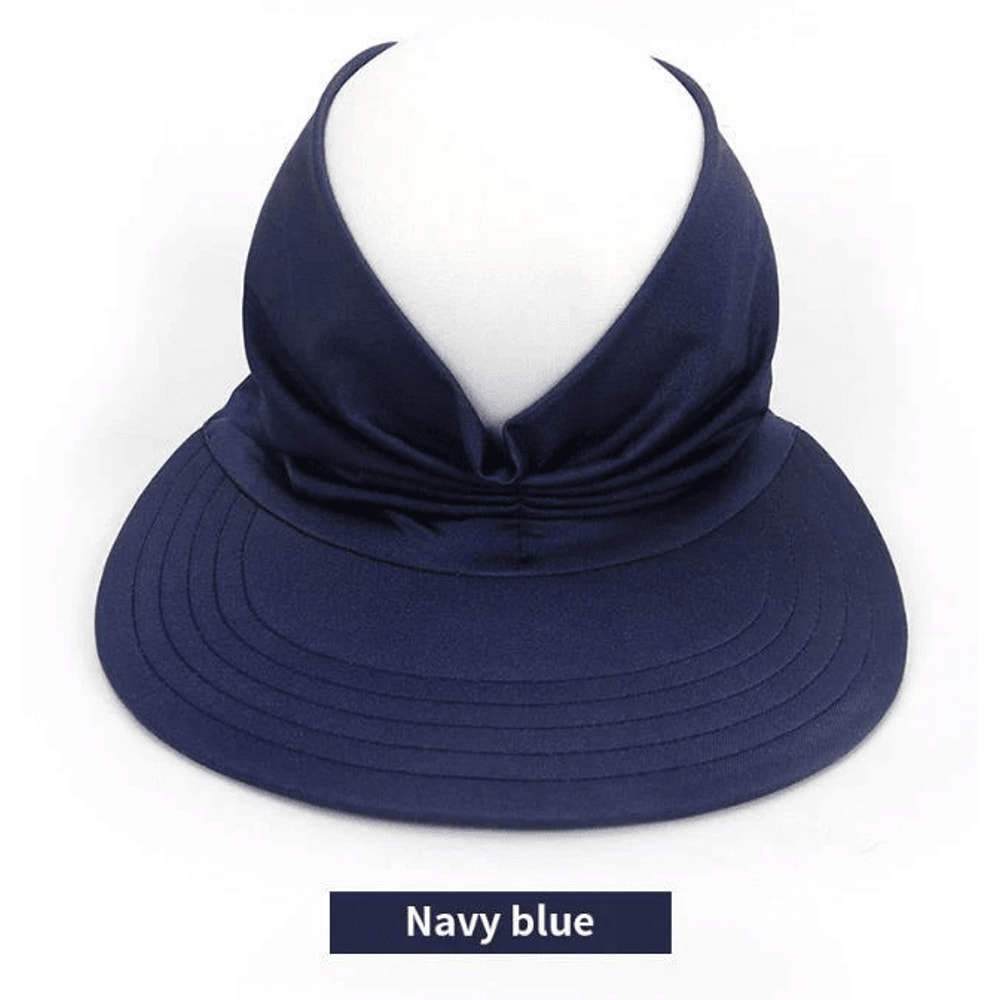 Stretchable Women Turban Sun Visor Hat For Sports Golf Hijab Wide Brim Ponytail Cap UV Protection F 6