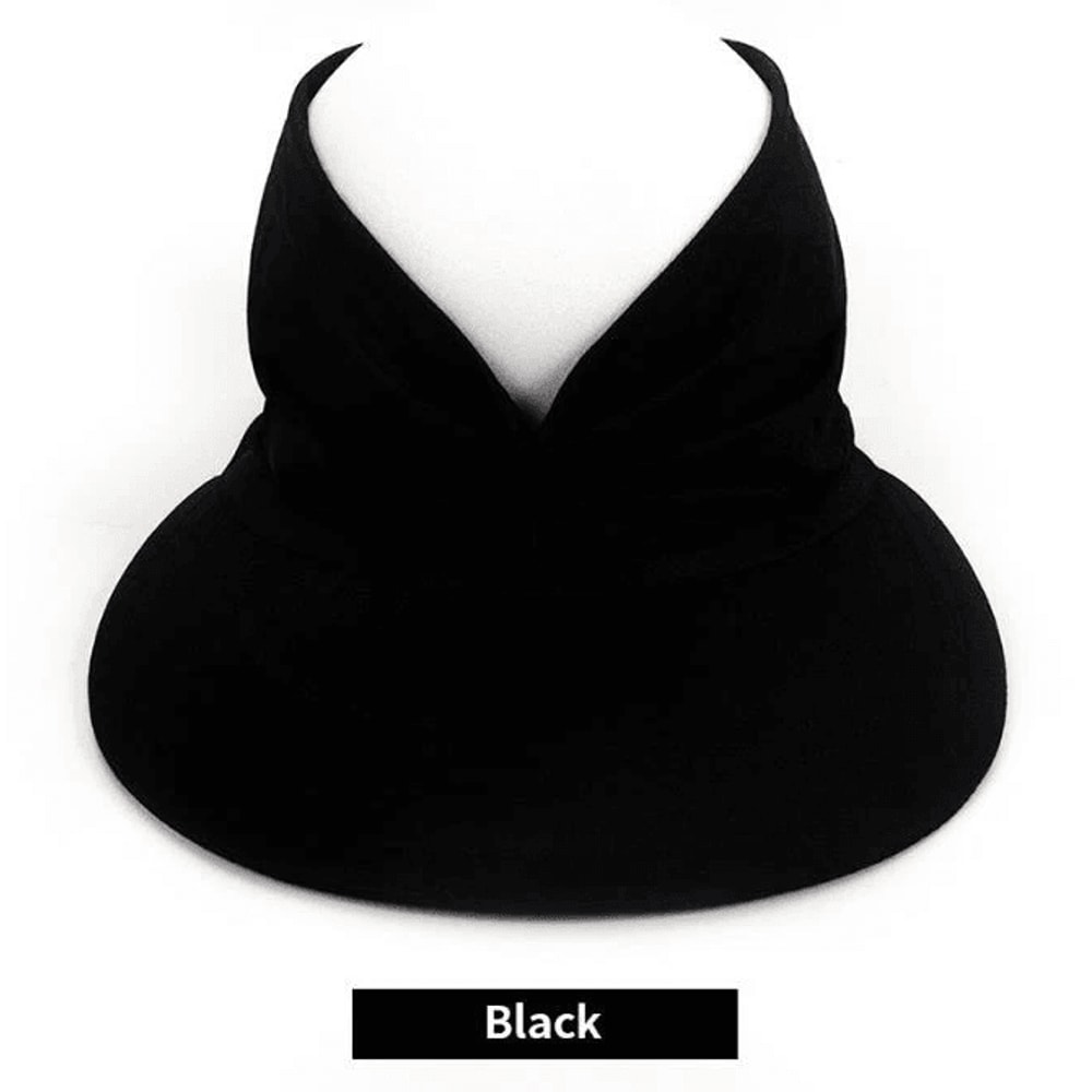 Stretchable Women Turban Sun Visor Hat For Sports Golf Hijab Wide Brim Ponytail Cap UV Protection F 2