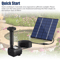 Solar Power Fountain Submersible Floating Water Pump For Bird Bath Pond Garden Decor 2