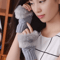 Faux Fur Knitted Fingerless Gloves Warm Winter Half Finger Gloves For Men Women Soft Thermal Hand W 2