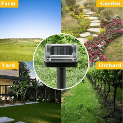 solar power ultrasonic mice gopher mole pest snake animal repeller outdoor, waterproof garden solar animal repellent