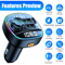 Wireless FM Transmitter Adapter With USB PD Charger HandsFree AUX 1