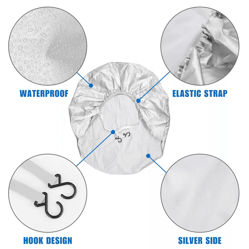 Waterproof Tire Covers For RV Trailer Camper UV Protection For Tires 4