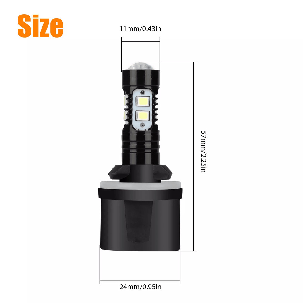 LED Fog Light Driving Bulbs Xenon White 5