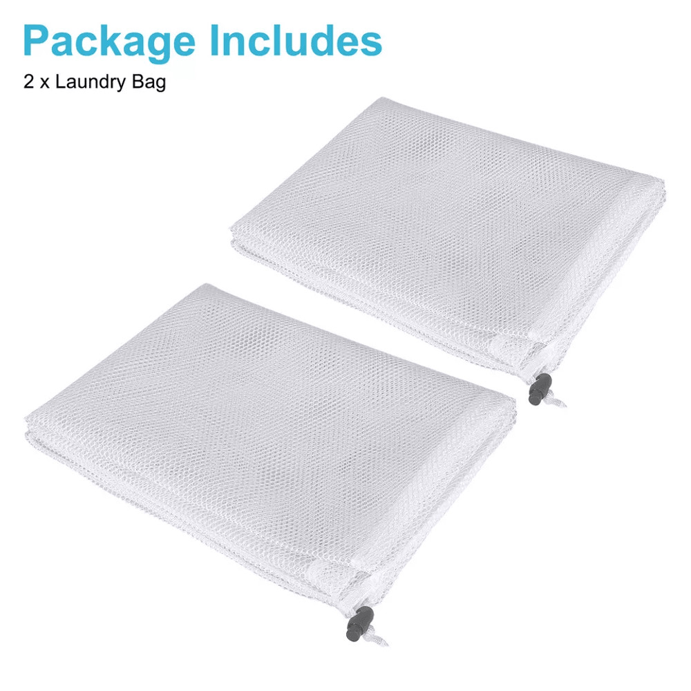 Heavy Duty Laundry Bag Large Mesh Wash Clothes With Drawstring Top Closure Durable Dirty Clothes St 6