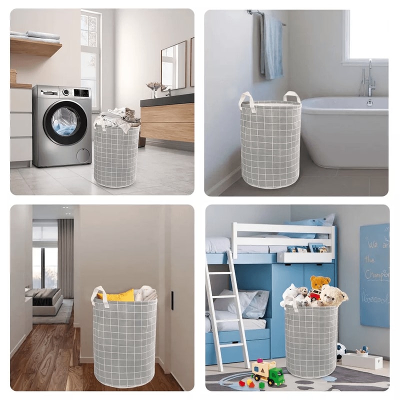 Large Foldable Storage Laundry Hamper With Waterproof Lining Dirty Clothes Basket And Wash Bag Orga 0
