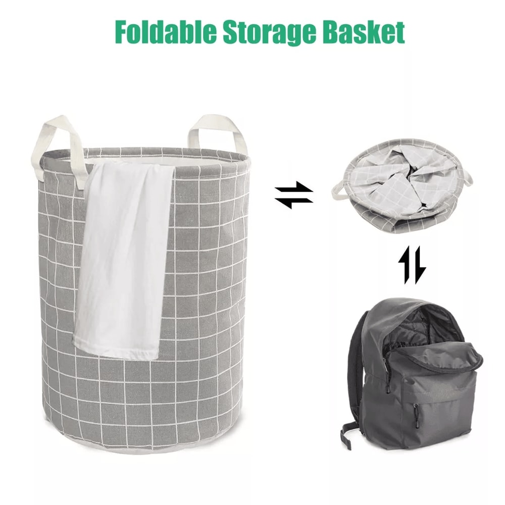 Large Foldable Storage Laundry Hamper With Waterproof Lining Dirty Clothes Basket And Wash Bag Orga 4