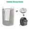 Large Foldable Storage Laundry Hamper With Waterproof Lining Dirty Clothes Basket And Wash Bag Orga 4
