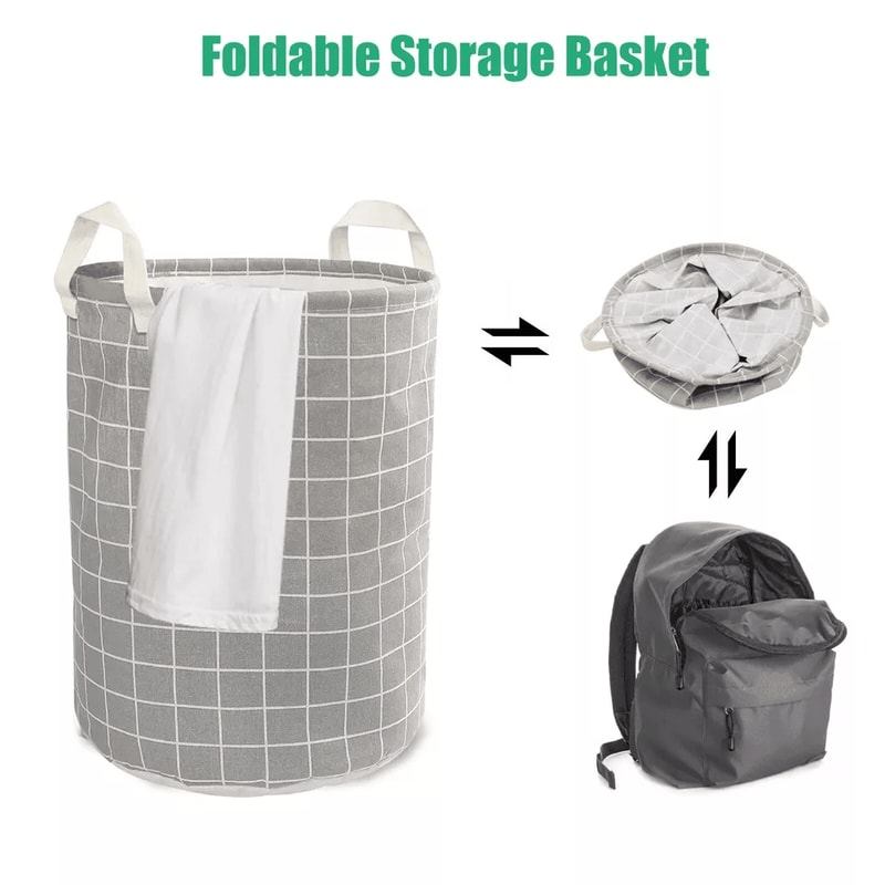 Large Foldable Storage Laundry Hamper With Waterproof Lining Dirty Clothes Basket And Wash Bag Orga 4
