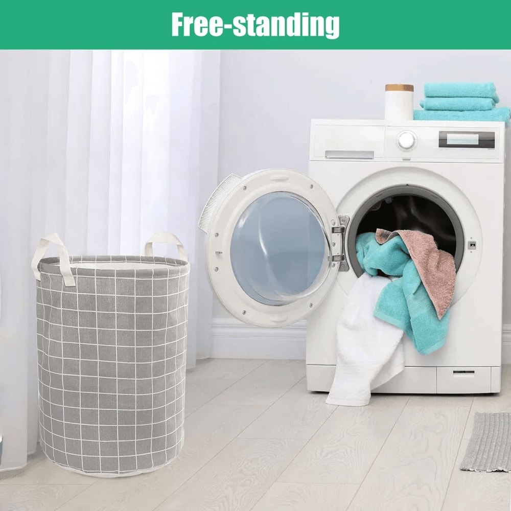 Large Foldable Storage Laundry Hamper With Waterproof Lining Dirty Clothes Basket And Wash Bag Orga 1