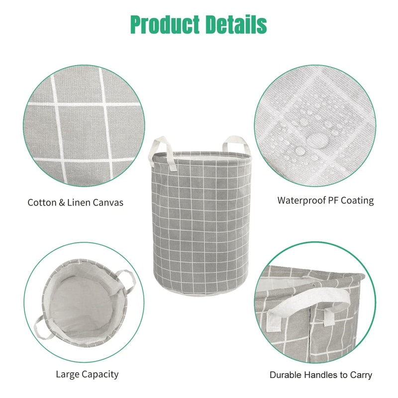 Large Foldable Storage Laundry Hamper With Waterproof Lining Dirty Clothes Basket And Wash Bag Orga 3