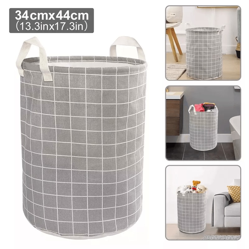 Large Foldable Storage Laundry Hamper With Waterproof Lining Dirty Clothes Basket And Wash Bag Orga 2