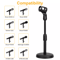 Adjustable Lifting Desktop Microphone Stand Mini Weighted Round Base With Mic Clip Holder 2