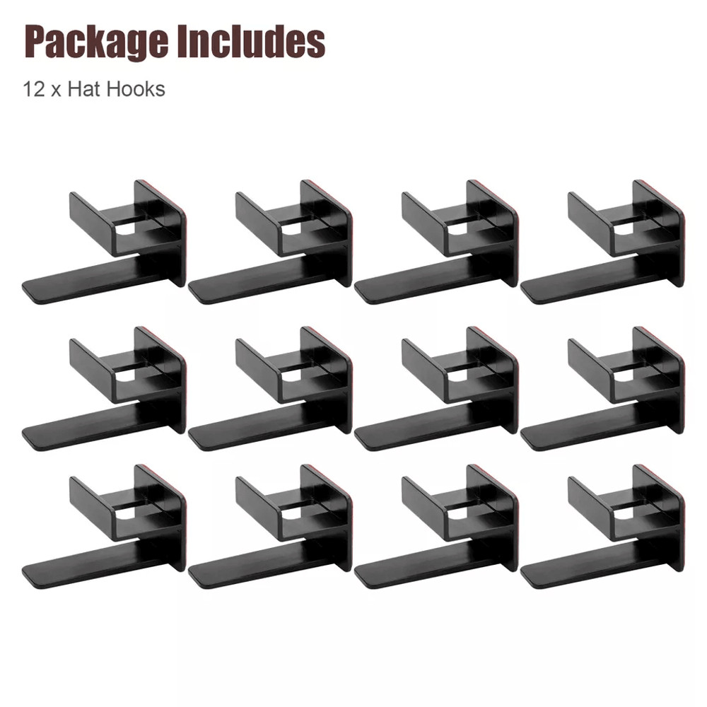 Baseball Cap Hat Rack Wall Door Hanger Holder Storage Organize Hooks Adhesive NoDrill Hat Display O 8