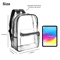 Heavy Duty Clear Backpack Waterproof Transparent Sling Bag SeeThrough Bookbag For School Work Trav 4