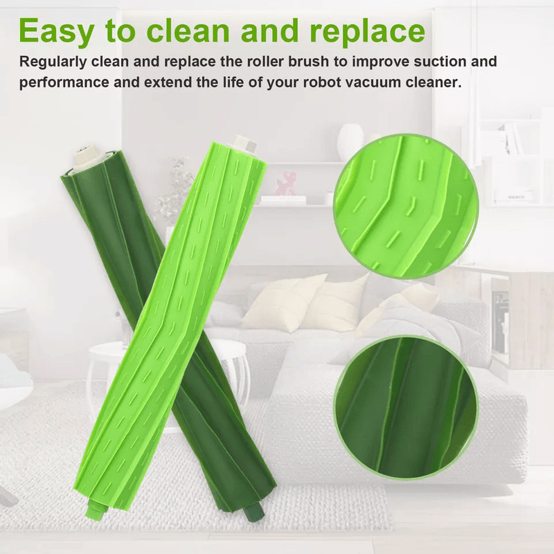 Replacement Roller Brushes For IRobot Roomba Compatible DoubleSided Rubber Brushes For Vacuum Clean 4