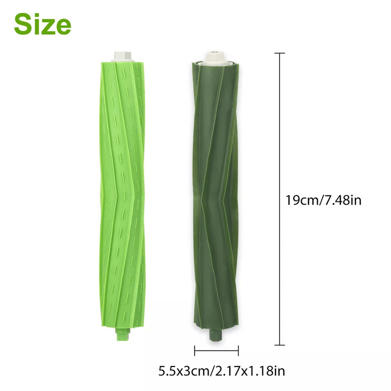 Replacement Roller Brushes For IRobot Roomba Compatible DoubleSided Rubber Brushes For Vacuum Clean 6