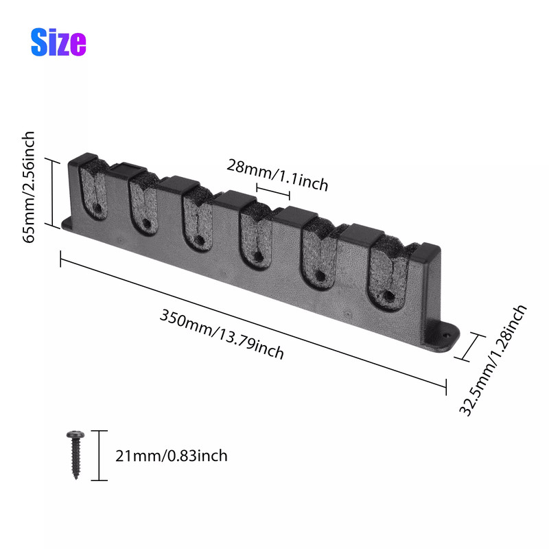 Horizontal Boat Fishing Rack Wall Mount Vertical Pole Holder Stand Storage 5
