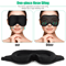 Travel Silk Eye Mask Sleeping Soft Padded Shade Cover Rest Relax Blindfold With Contour Design Adju 4
