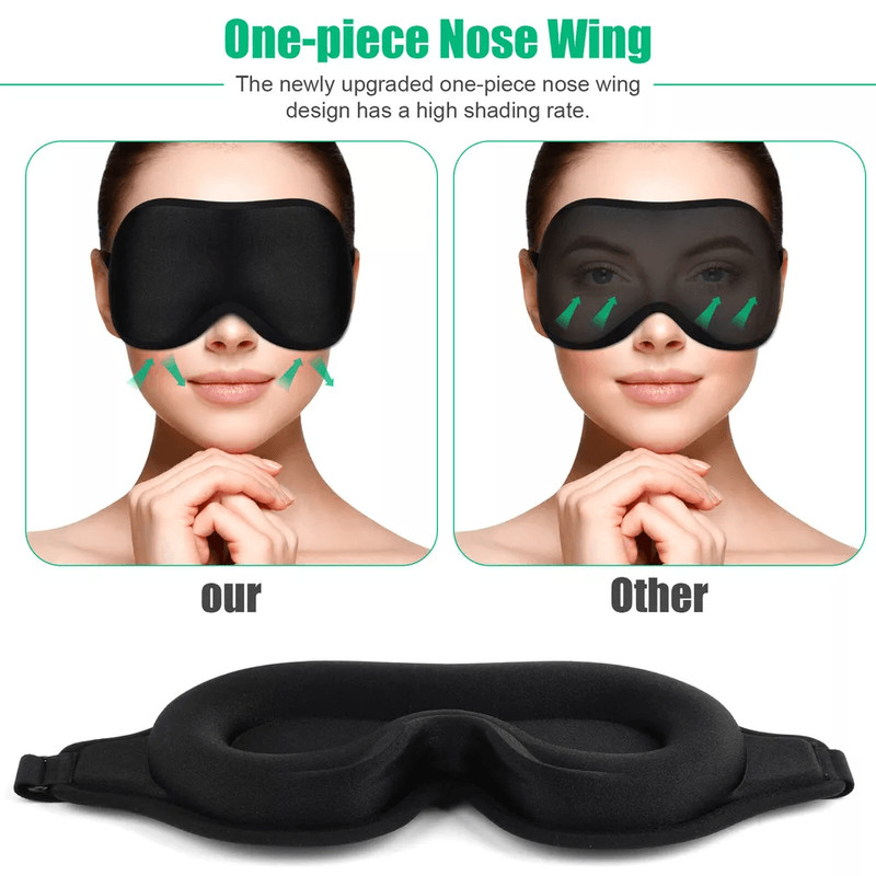 Travel Silk Eye Mask Sleeping Soft Padded Shade Cover Rest Relax Blindfold With Contour Design Adju 4