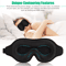 Travel Silk Eye Mask Sleeping Soft Padded Shade Cover Rest Relax Blindfold With Contour Design Adju 2