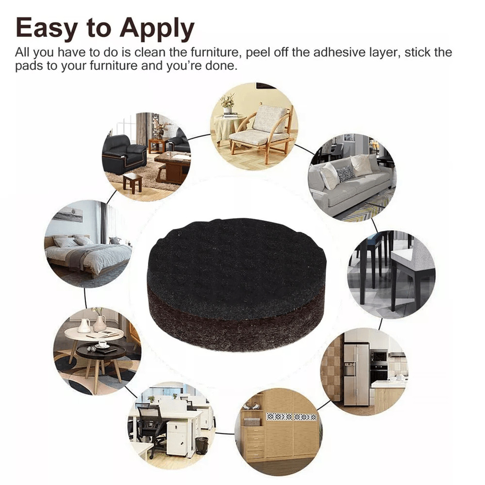 NonSlip Felt Pads For Furniture Chair Feet Leg Hardwood Floors Protectors SelfAdhesive Floor Protec 2