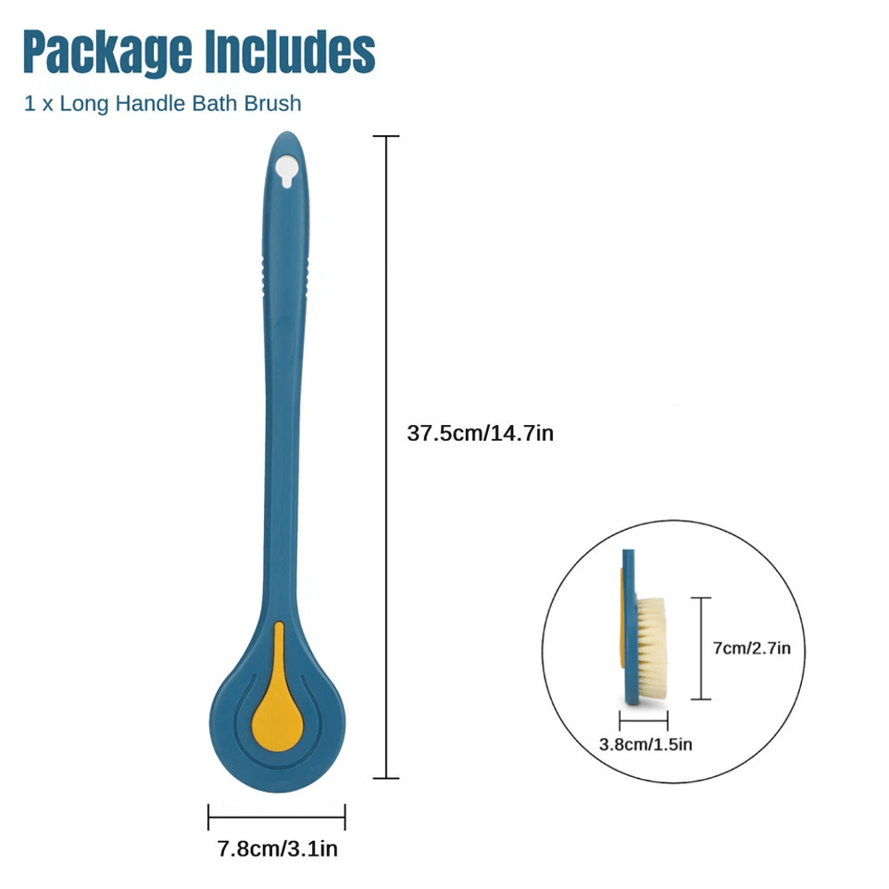 Soft Bristle Long Handle Bath Brush For Back Body Scrubbing Skin Shower Washing Scrubber For Gentle 5