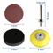 Sanding Disc Sandpaper Hook Loop Sander Kit With Backer Pad M6 Drill Adapter 5
