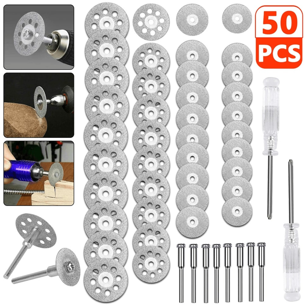 Diamond Cutting Wheels For Dremel Rotary Tool Metal Cut Off Disc Set For Die Grinder 0