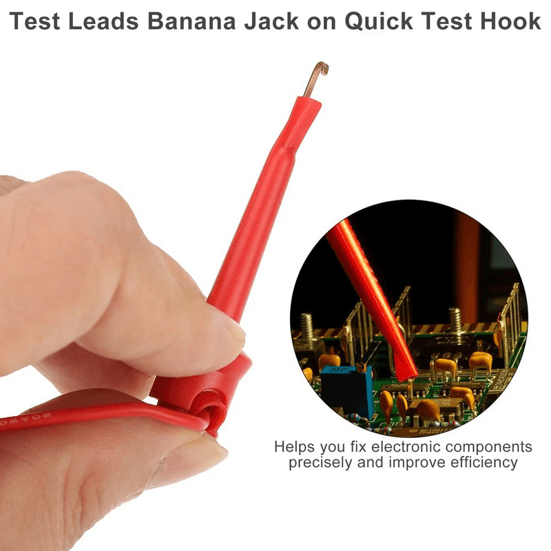 24Piece Multimeter Test Leads Set Alligator Clips Insulation Piercing Probes Banana Plugs Silicone 5