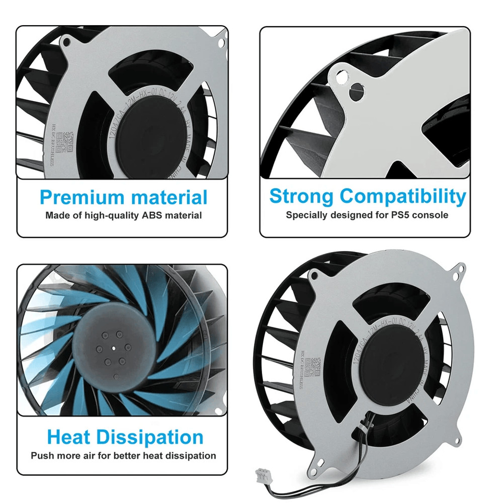 Replacement Internal Cooling Fan Cooler Blades For PlayStation Console Silent CPU Heat Dissipation 3