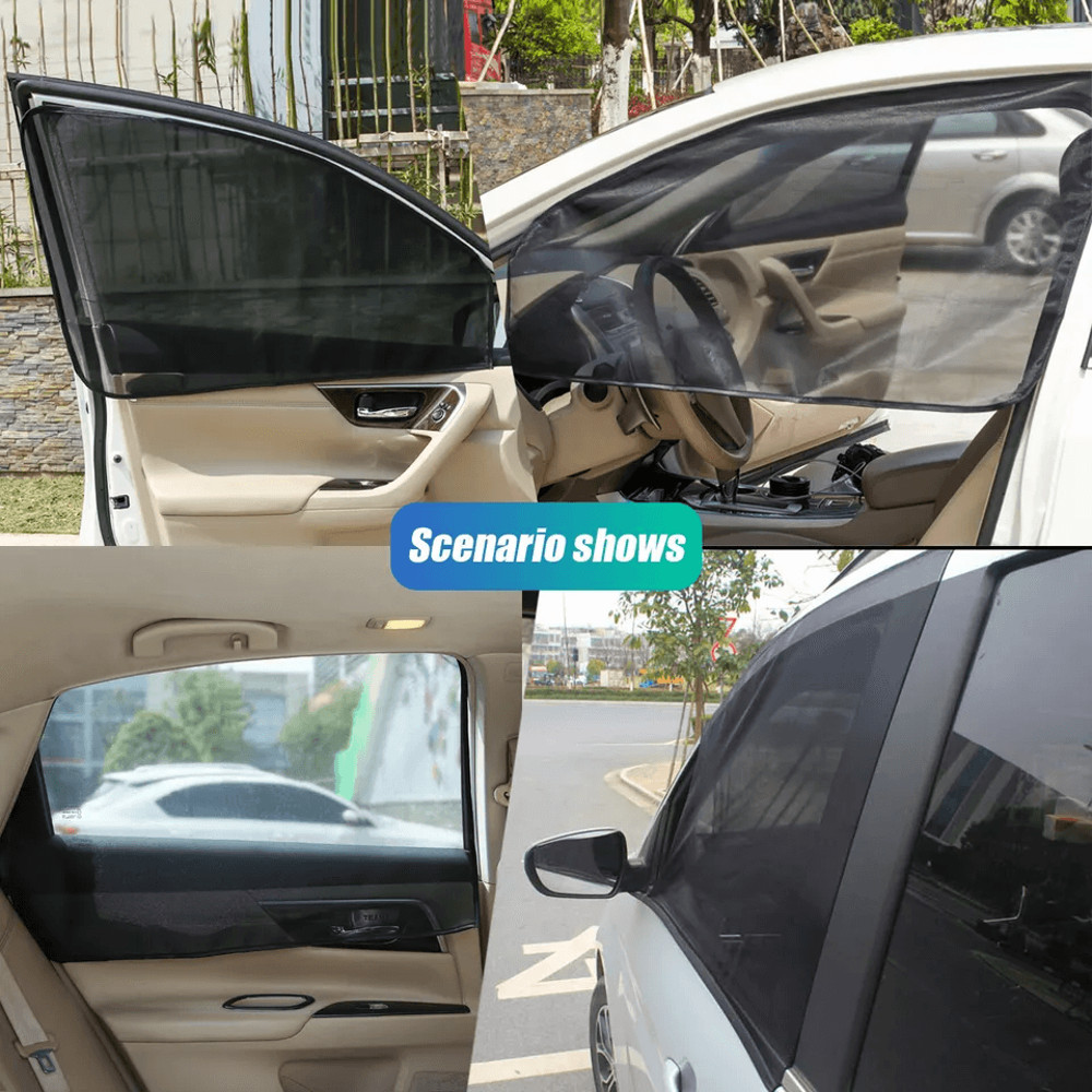 Magnetic Mesh Car Sun Shade UV Block Visor Cover For Side Window Protection 3