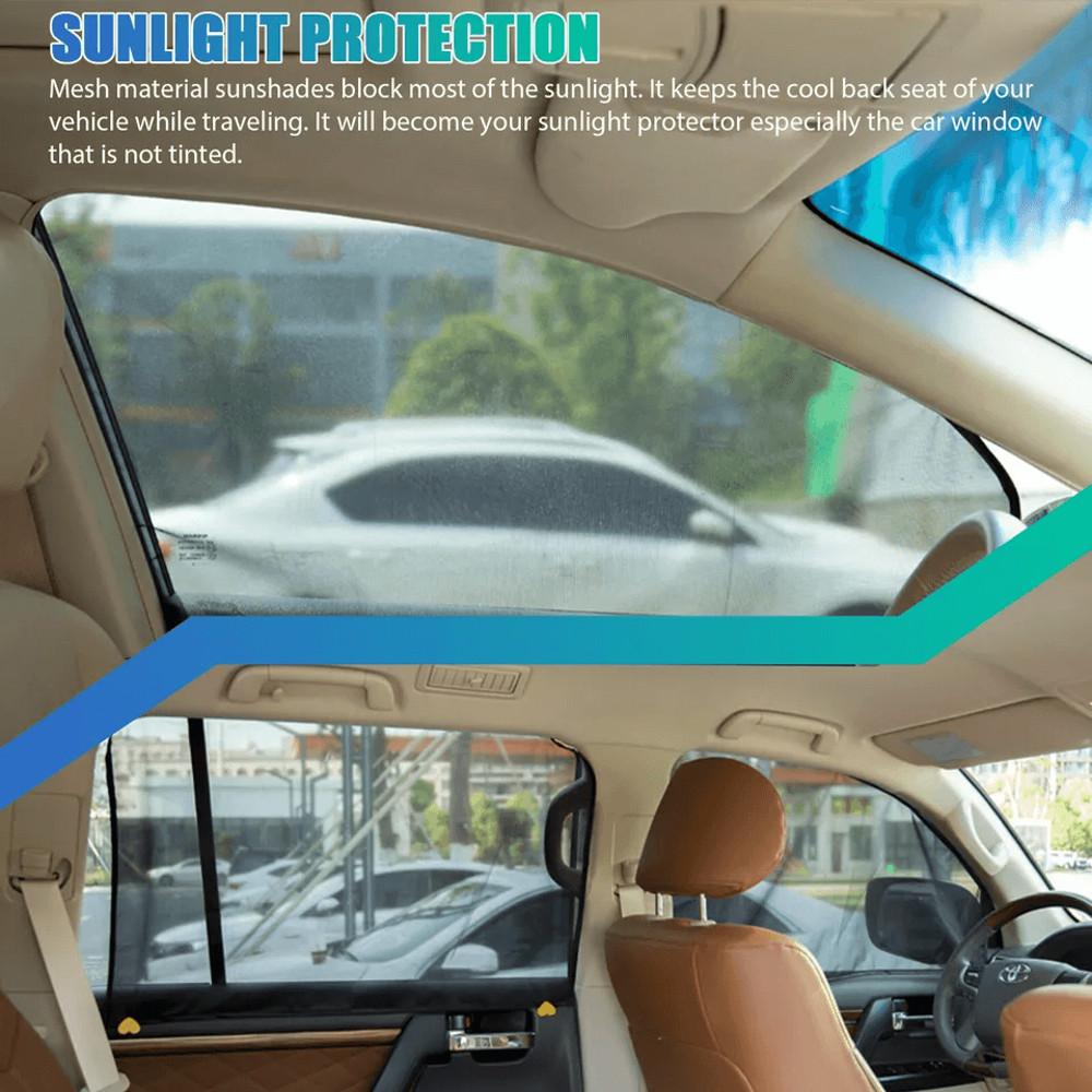 Magnetic Mesh Car Sun Shade UV Block Visor Cover For Side Window Protection 1