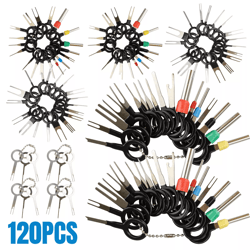 automotive terminal removal tool kit, wire connector extractor & pin puller set for car electrical maintenance