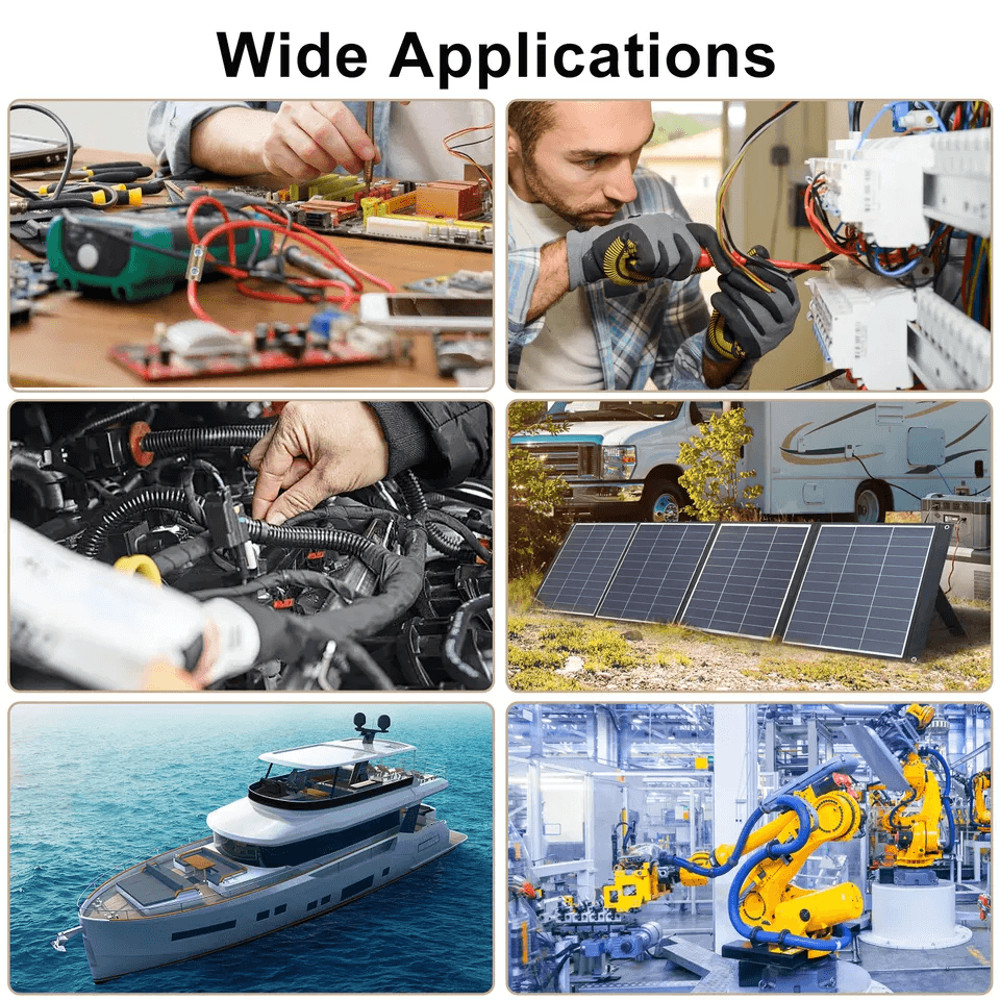 10 AWG Wire Connector Nut Kit Quick Wiring Terminals Copper Connectors With Screws Heat Shrink Tube 6