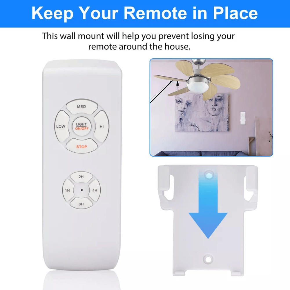 Wireless Remote Control Receiver Kit For Universal Ceiling Fan Light Speed Timing Control Compatibl 7